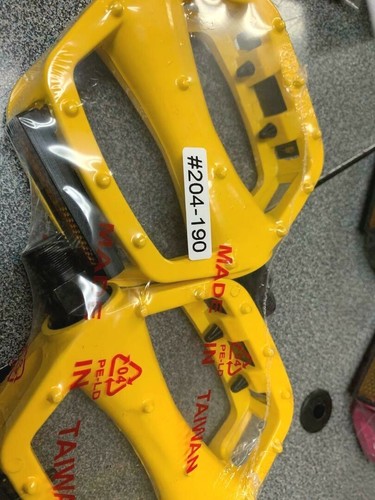 Yellow platform bike - platform, pedals